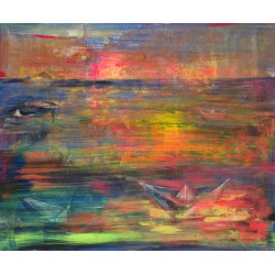 Altădată vara - pictură în acrilic pe pânză, artist Cristina Marian